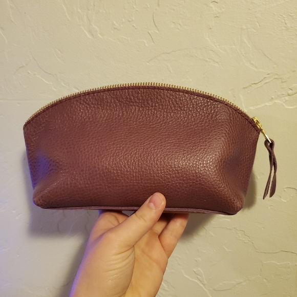 Full Grain Portland Leather Goods Eclipse Makeup Bag in Kyoto Purple - Picture 3 of 5
